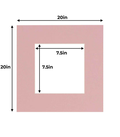 Pack of 10 Pink Precut Acid-Free Matboards