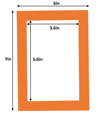 Orange Precut Acid-Free Matboard Set with Clear Bag & Backing