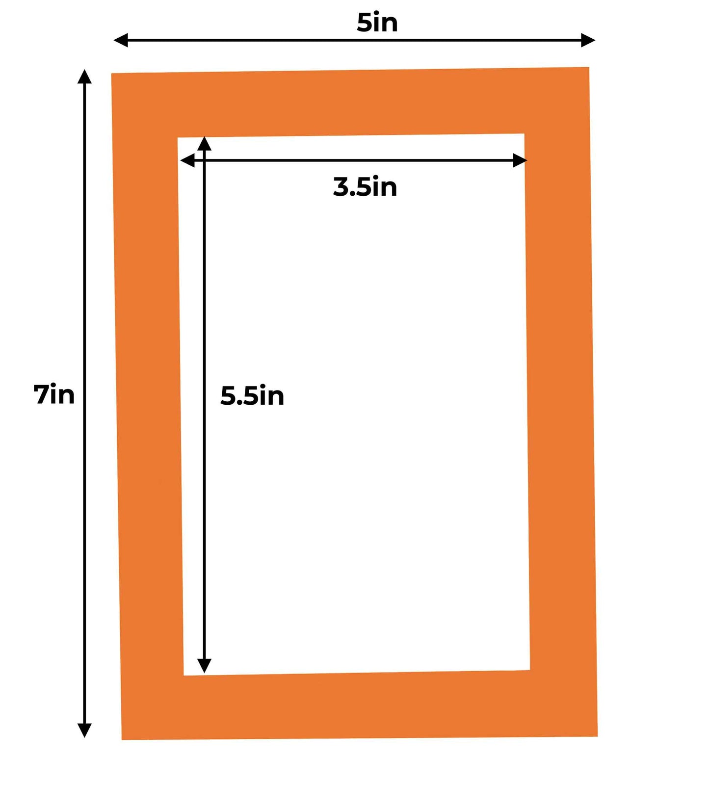Pack of 10 Orange Precut Acid-Free Matboard Set with Clear Bags & Backings