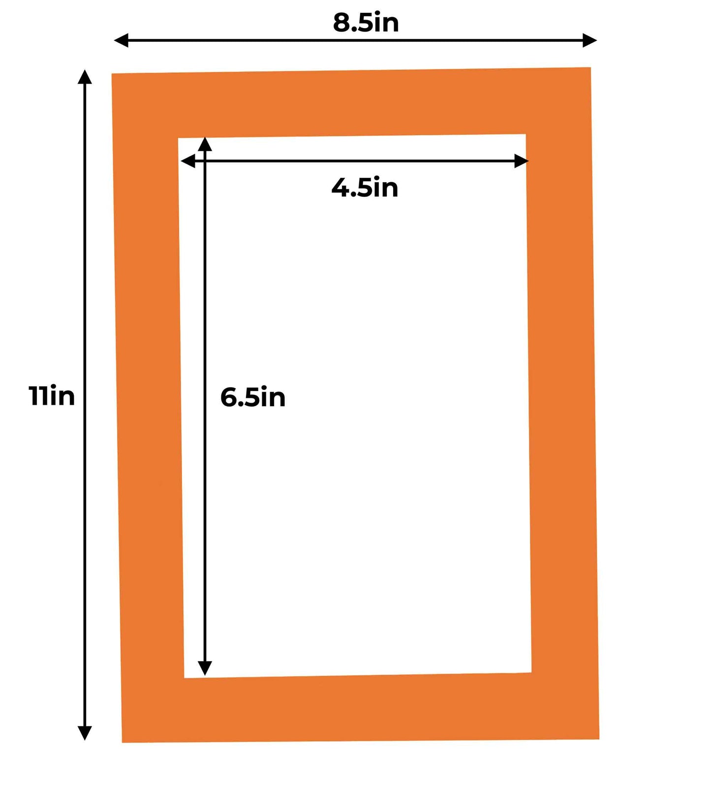 Pack of 25 Orange Precut Acid-Free Matboards