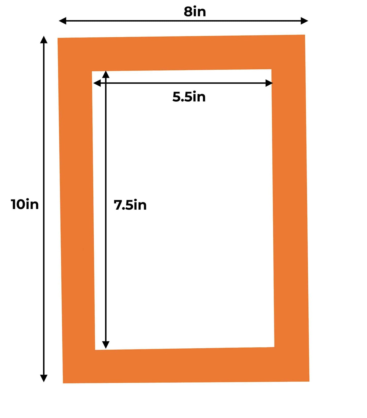 Orange Precut Acid-Free Matboard Set with Clear Bag & Backing