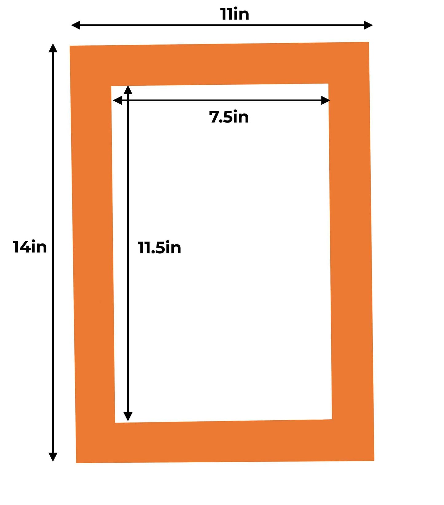 Pack of 25 Orange Precut Acid-Free Matboards