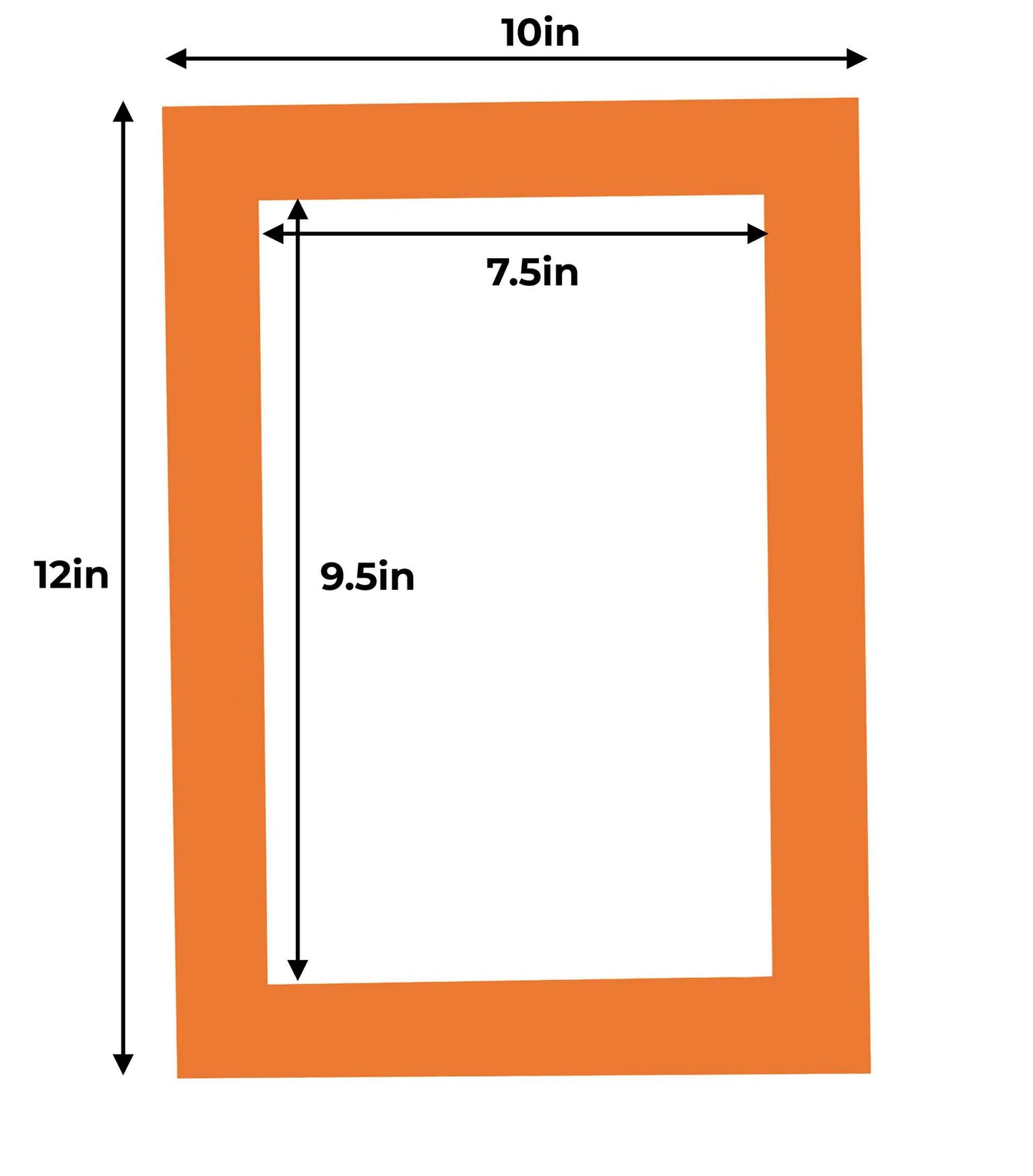 Pack of 25 Orange Precut Acid-Free Matboard Set with Clear Bags & Backings