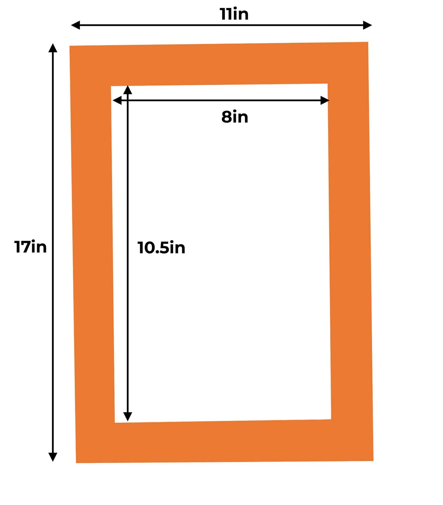 Orange Precut Acid-Free Matboard Set with Clear Bag & Backing
