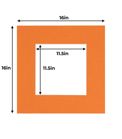 Pack of 25 Orange Precut Acid-Free Matboards