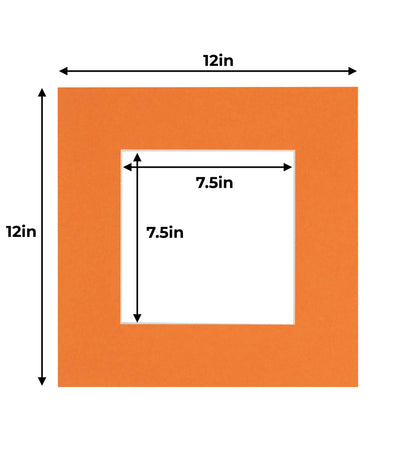 Orange Precut Acid-Free Matboard Set with Clear Bag & Backing