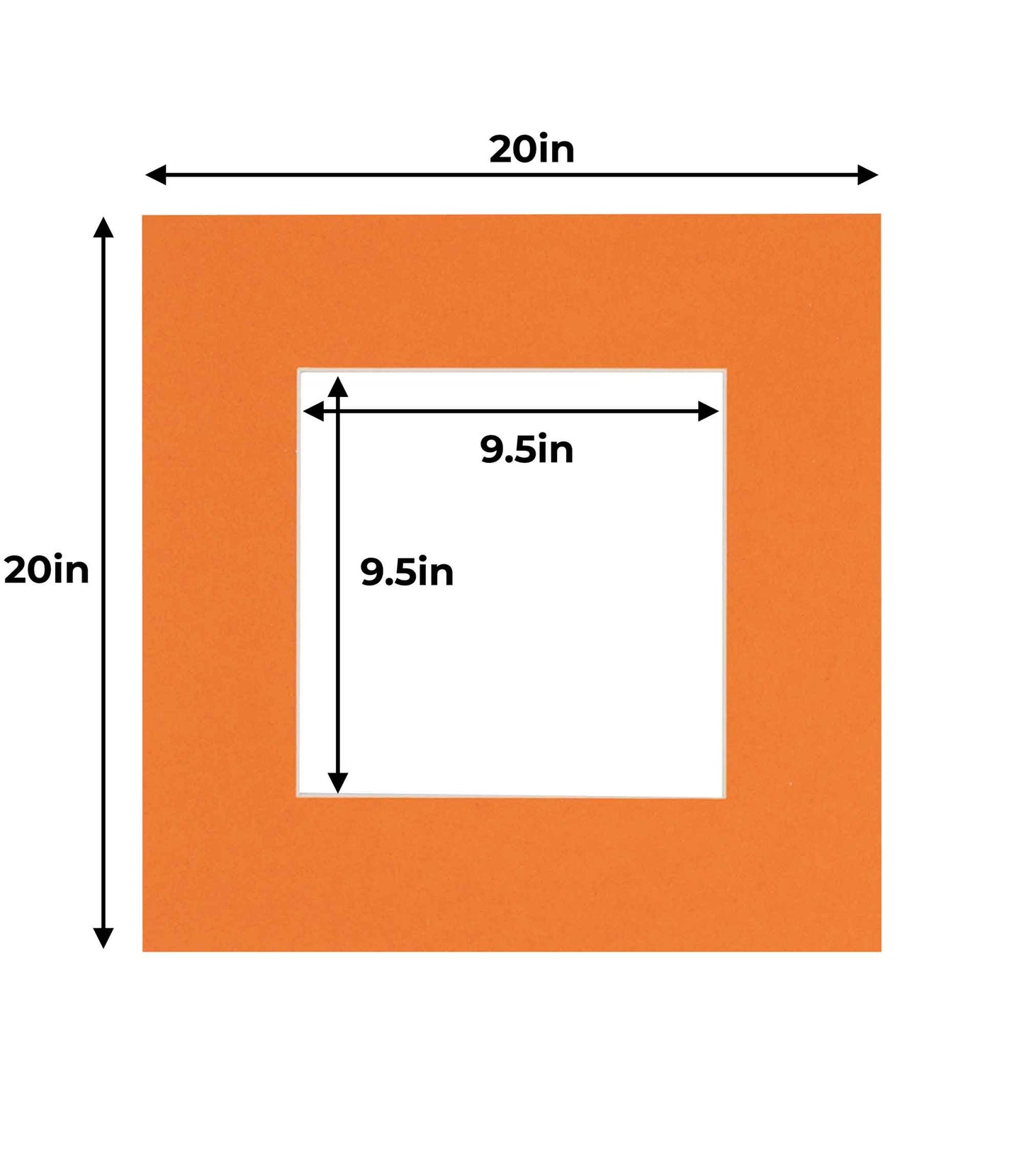 Orange Precut Acid-Free Matboard Set with Clear Bag & Backing
