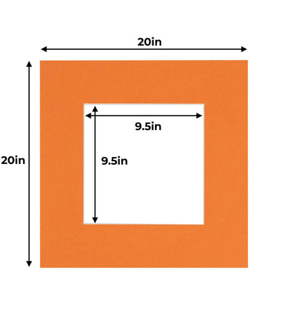 Orange Precut Acid-Free Matboard Set with Clear Bag & Backing