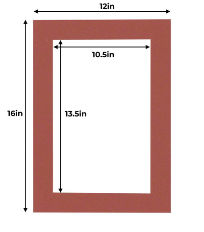 Brick Red Precut Acid-Free Matboard