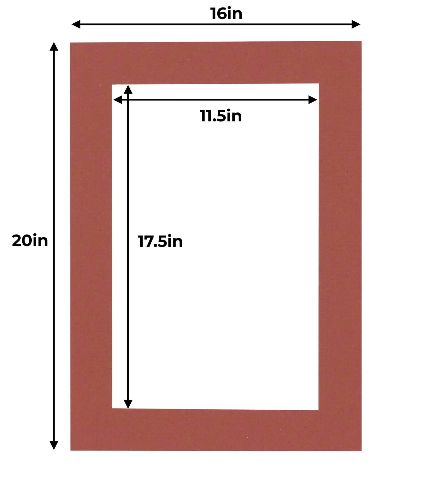 Brick Red Precut Acid-Free Matboard