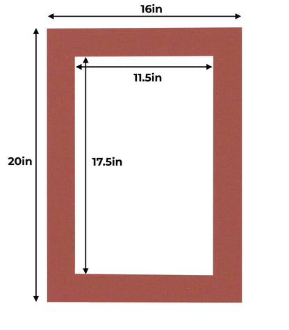 Brick Red Precut Acid-Free Matboard