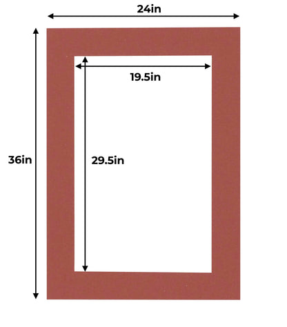 Brick Red Precut Acid-Free Matboard