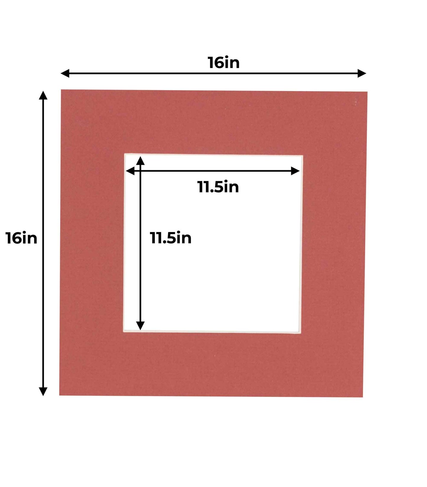 Brick Red Precut Acid-Free Matboard Set with Clear Bag & Backing