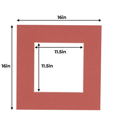 Brick Red Precut Acid-Free Matboard Set with Clear Bag & Backing