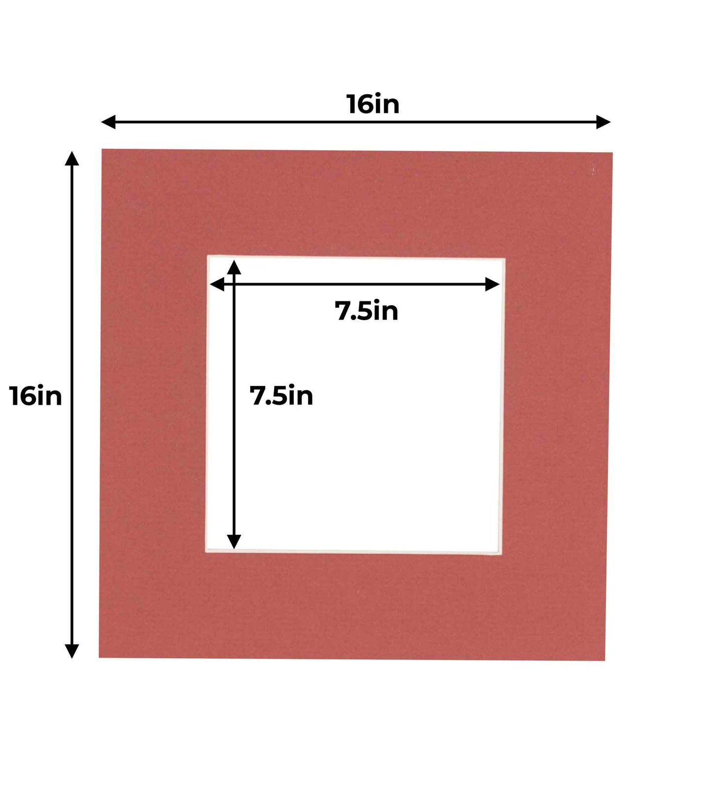 Pack of 10 Brick Red Precut Acid-Free Matboards