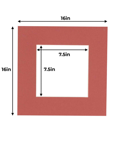 Pack of 10 Brick Red Precut Acid-Free Matboards