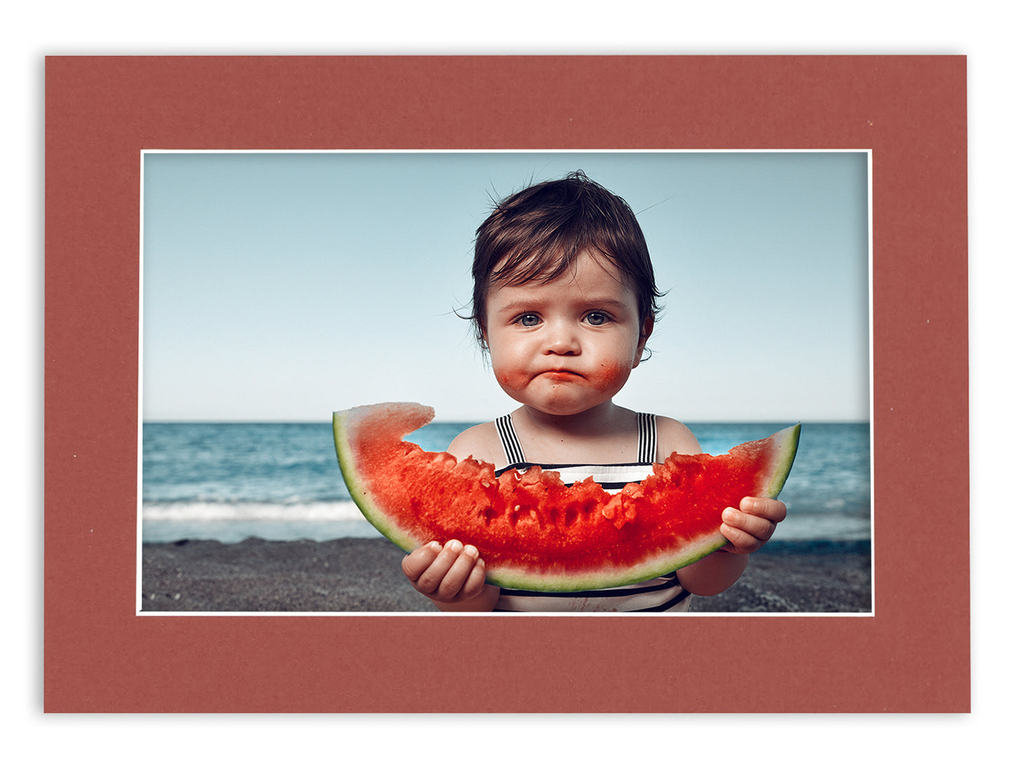 Brick Red Precut Acid-Free Matboard Set with Clear Bag & Backing