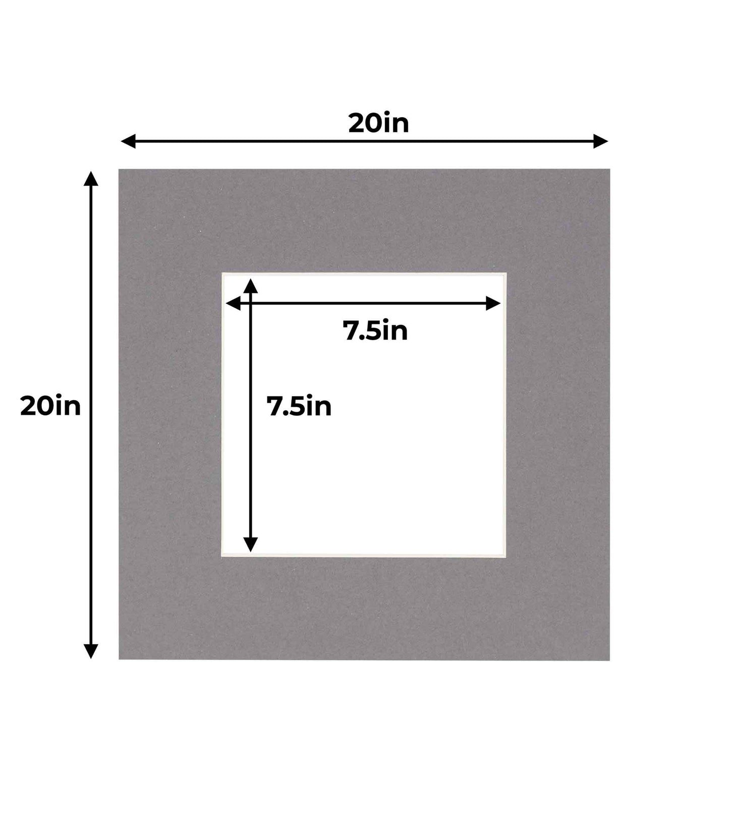 Charcoal Grey Precut Acid-Free Matboard