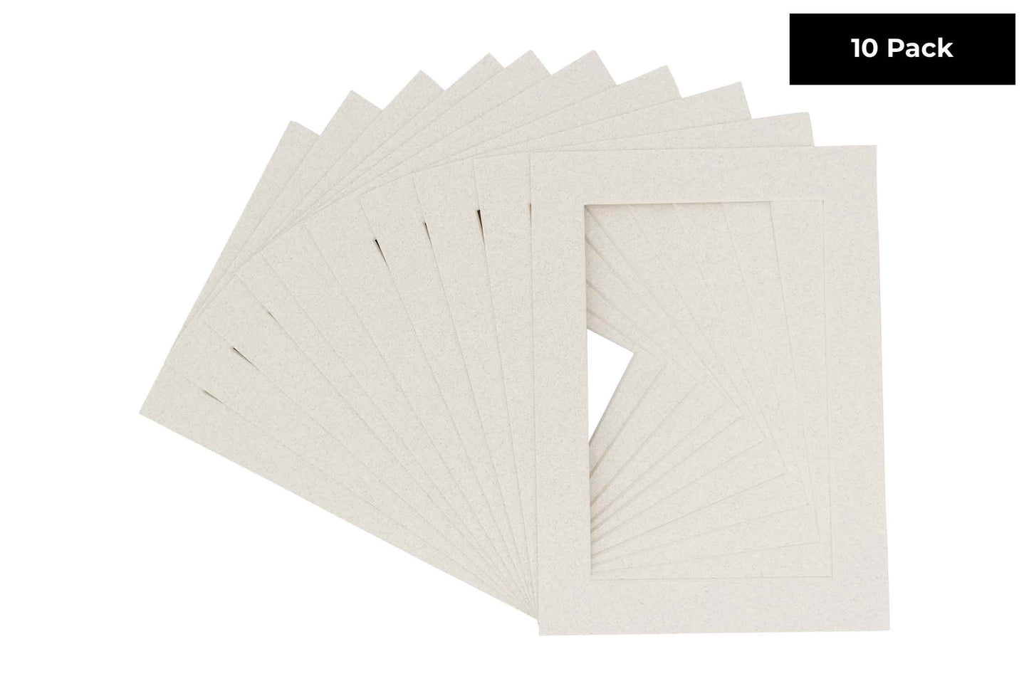 Pack of 10 Oyster Shell White Precut Acid-Free Matboards