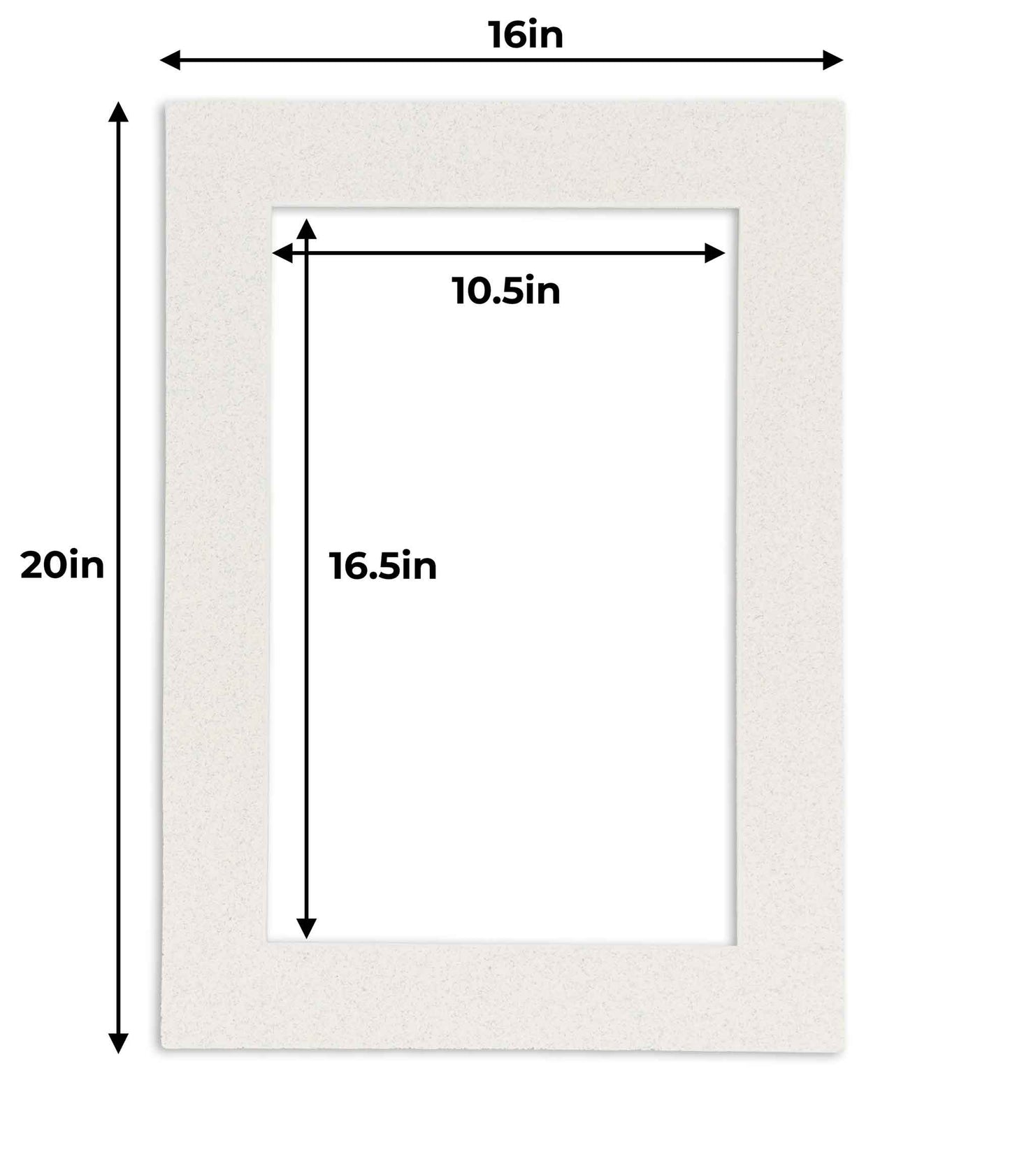 Pack of 25 Oyster Shell White Precut Acid-Free Matboard Set with Clear Bags & Backings