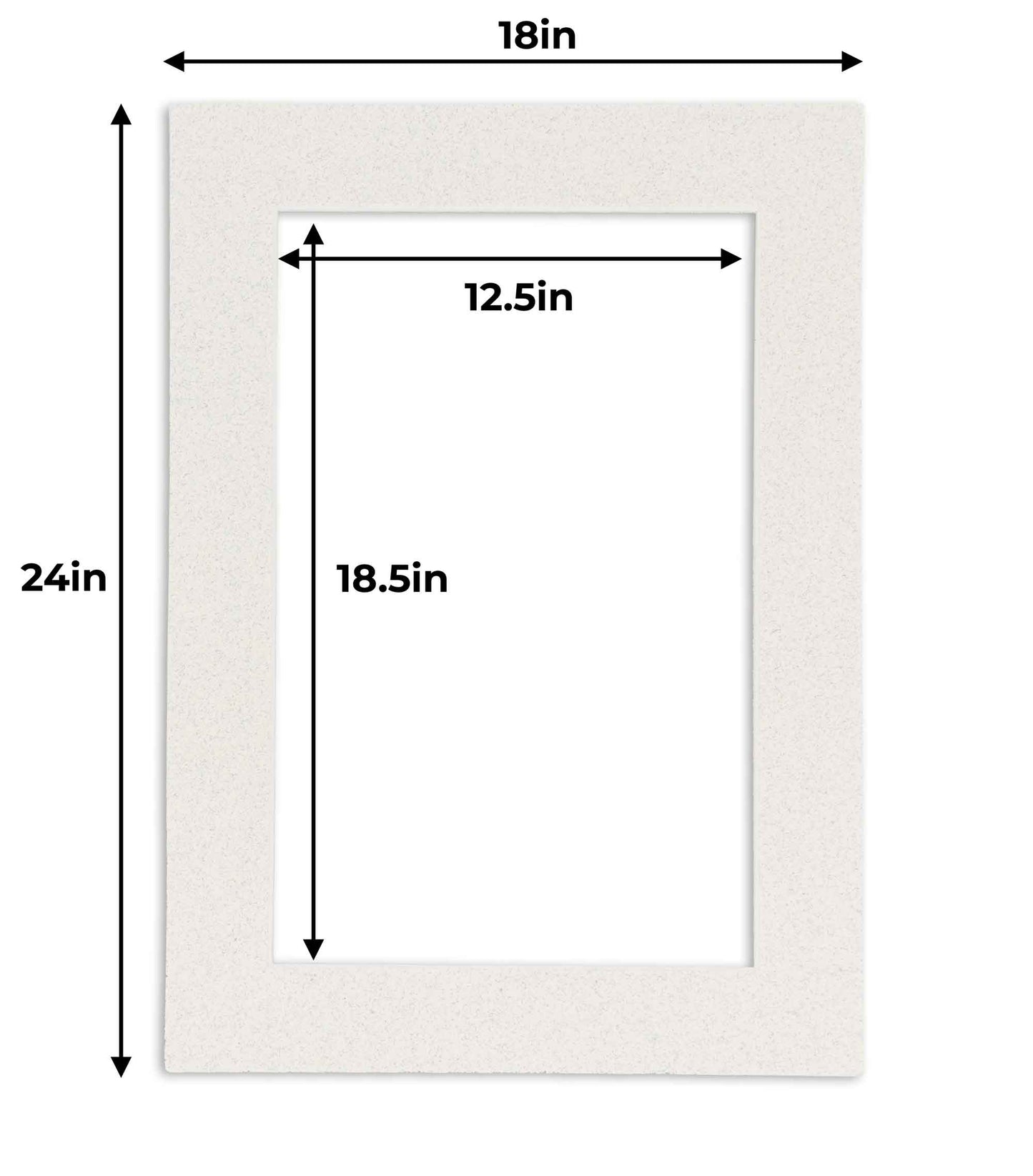 Oyster Shell White Precut Acid-Free Matboard Set with Clear Bag & Backing