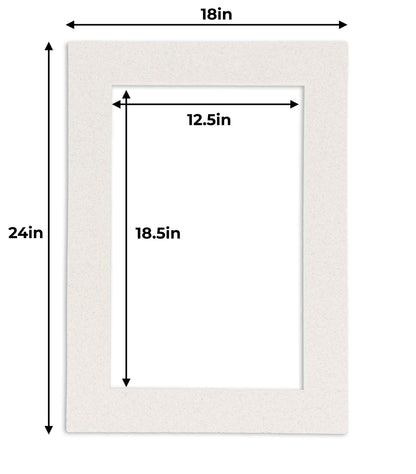 Pack of 25 Oyster Shell White Precut Acid-Free Matboards