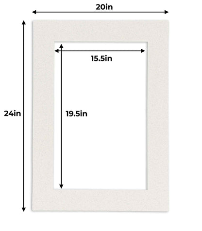 Pack of 10 Oyster Shell White Precut Acid-Free Matboard Set with Clear Bags & Backings
