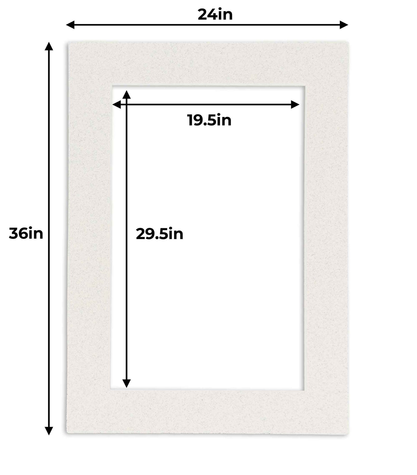 Pack of 25 Oyster Shell White Precut Acid-Free Matboards