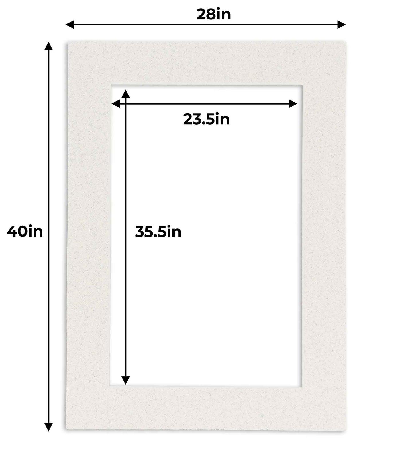 Pack of 25 Oyster Shell White Precut Acid-Free Matboards