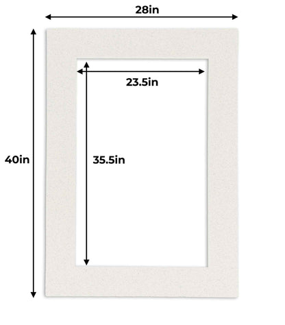 Pack of 25 Oyster Shell White Precut Acid-Free Matboards