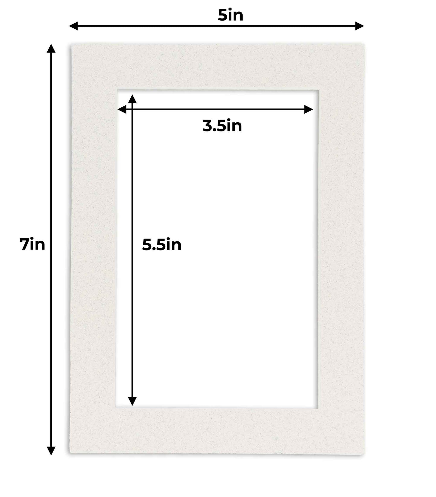 Pack of 25 Oyster Shell White Precut Acid-Free Matboard Set with Clear Bags & Backings