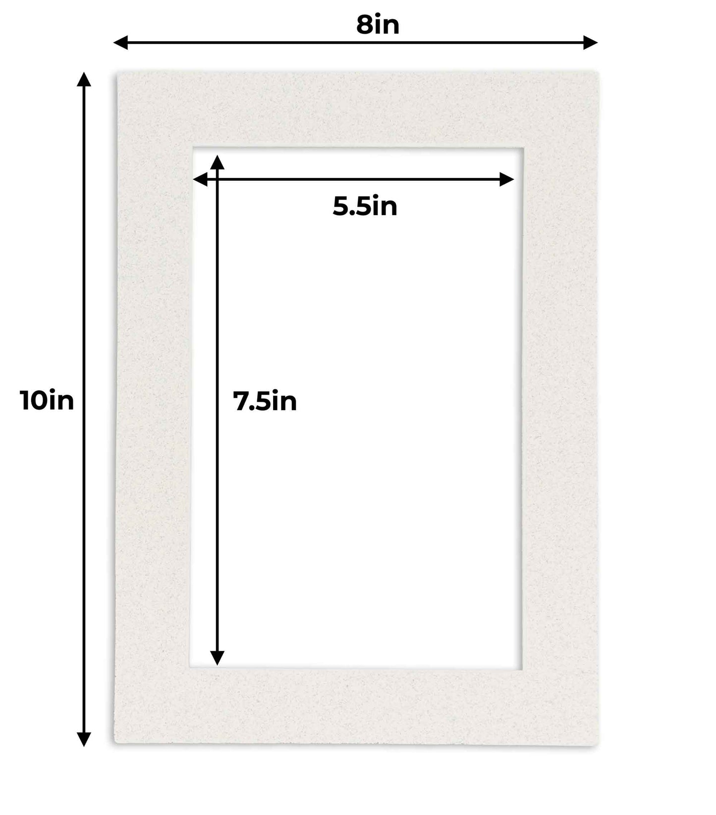 Pack of 10 Oyster Shell White Precut Acid-Free Matboards