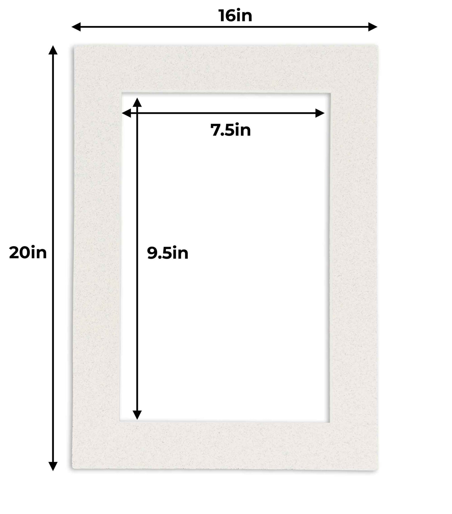 Pack of 25 Oyster Shell White Precut Acid-Free Matboards