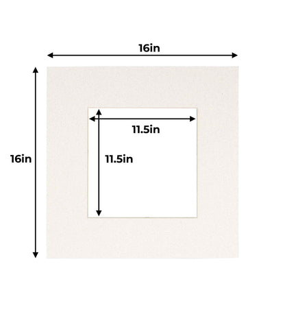 Pack of 10 Oyster Shell White Precut Acid-Free Matboard Set with Clear Bags & Backings