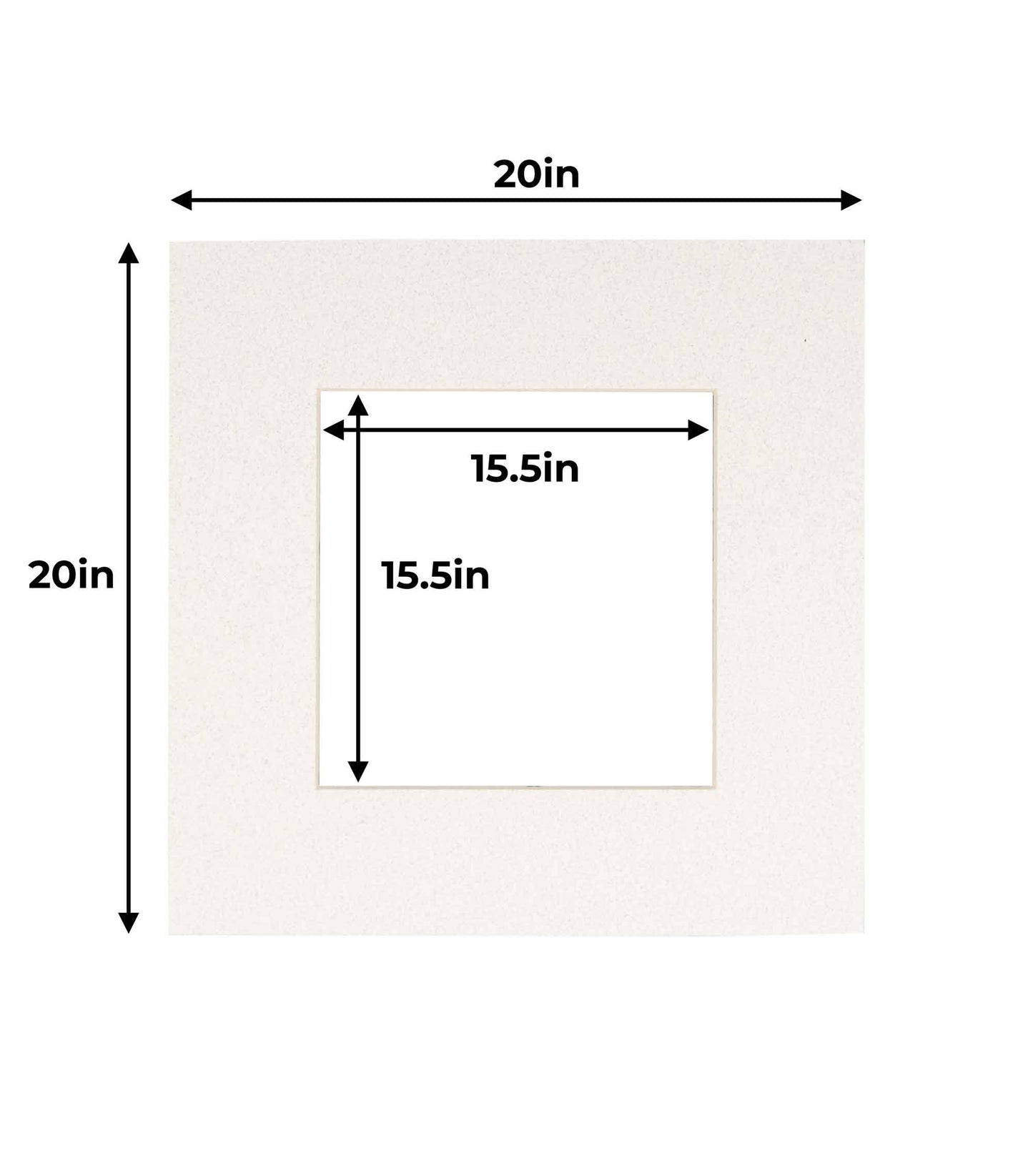 Pack of 10 Oyster Shell White Precut Acid-Free Matboard Set with Clear Bags & Backings