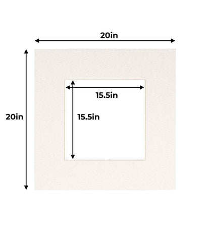 Pack of 25 Oyster Shell White Precut Acid-Free Matboard Set with Clear Bags & Backings