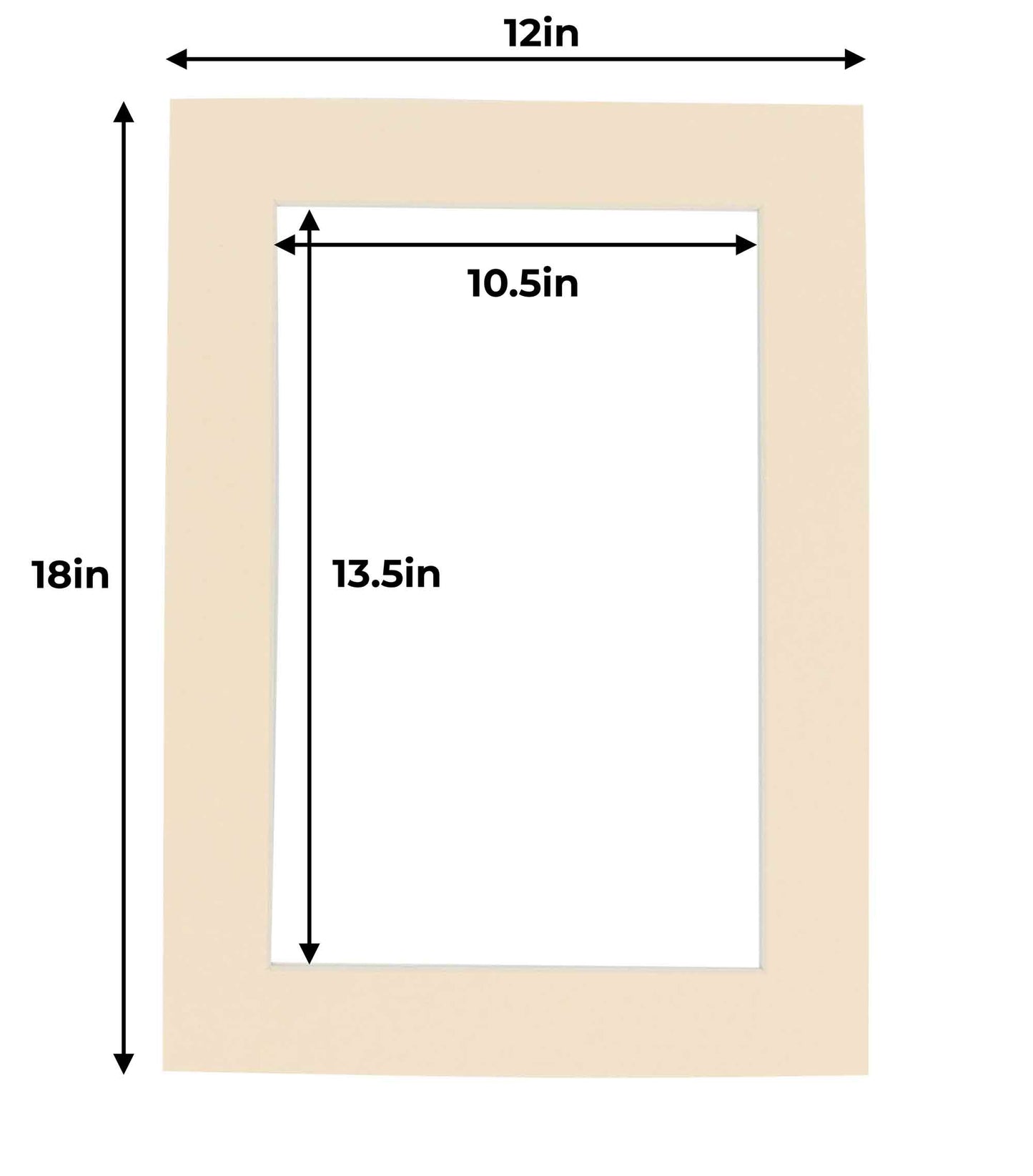 Cream Precut Acid-Free Matboard Set with Clear Bag & Backing