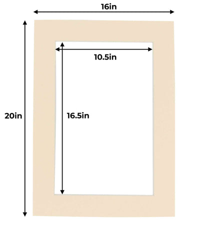 Pack of 25 Cream Precut Acid-Free Matboards
