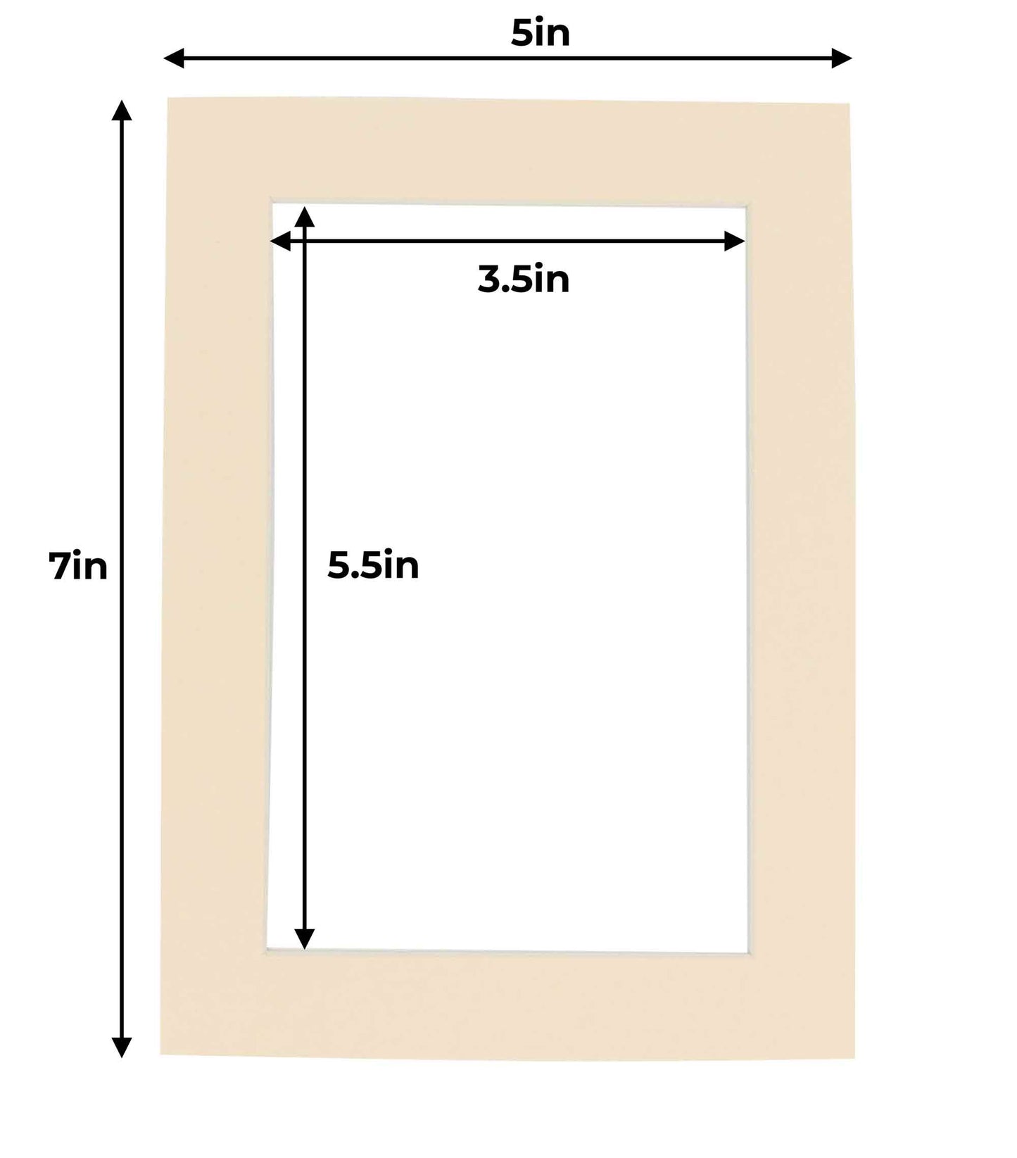 Cream Precut Acid-Free Matboard Set with Clear Bag & Backing