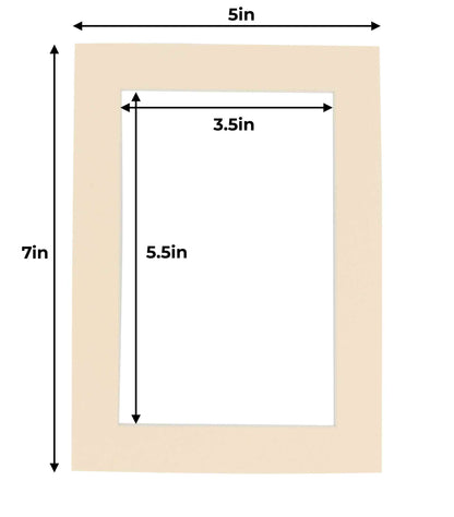Cream Precut Acid-Free Matboard Set with Clear Bag & Backing