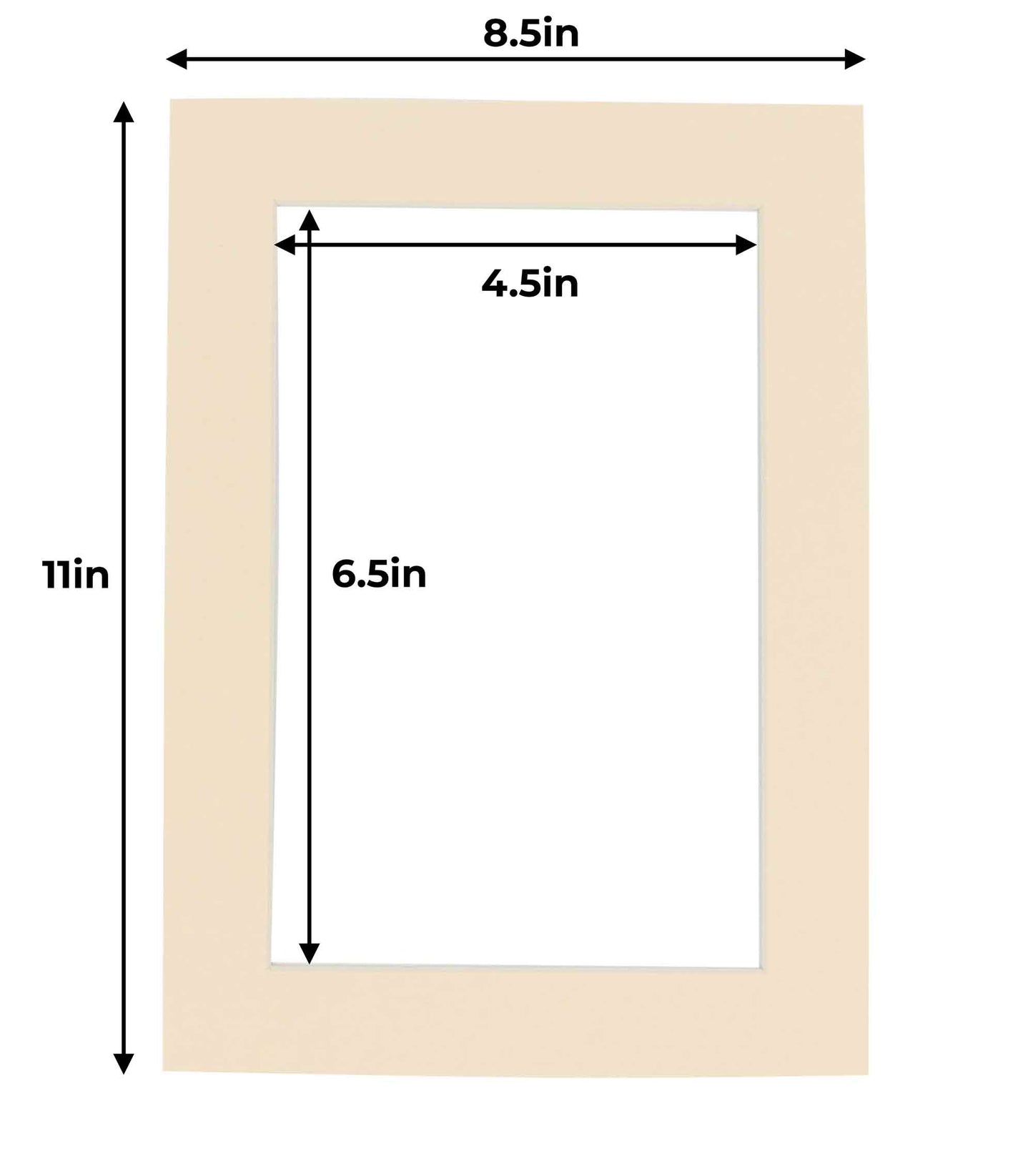 Pack of 25 Cream Precut Acid-Free Matboards
