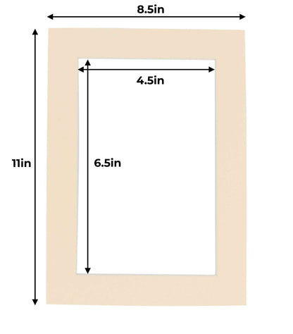 Pack of 25 Cream Precut Acid-Free Matboards