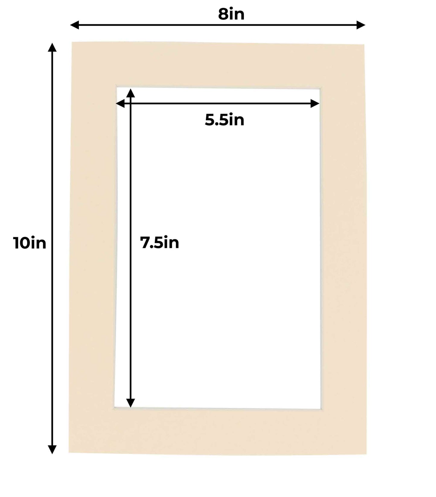 Pack of 25 Cream Precut Acid-Free Matboards