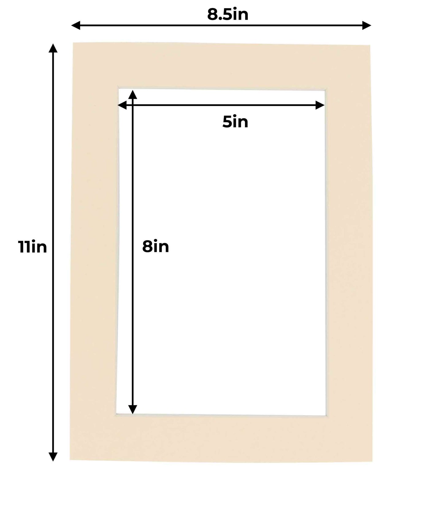 Cream Precut Acid-Free Matboard Set with Clear Bag & Backing