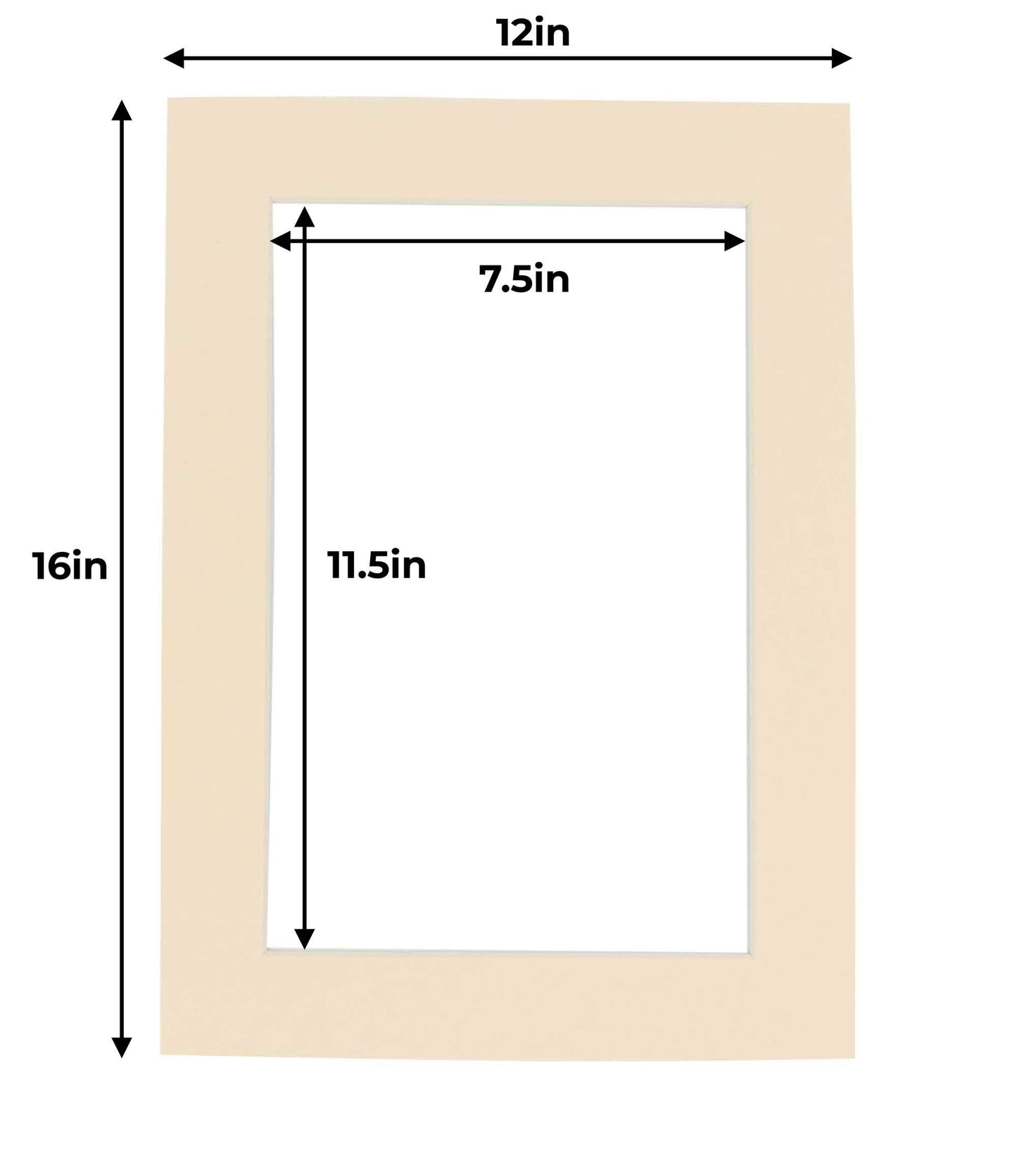 Pack of 25 Cream Precut Acid-Free Matboards