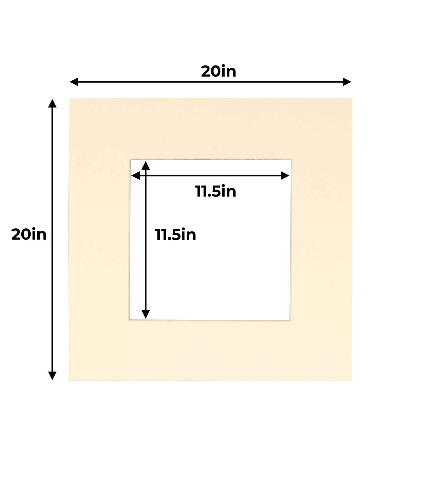 Pack of 25 Cream Precut Acid-Free Matboards