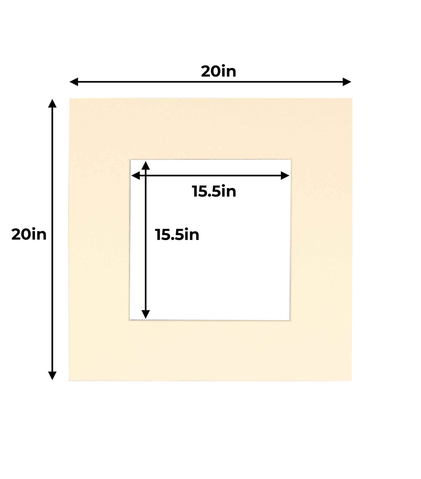 Pack of 25 Cream Precut Acid-Free Matboards