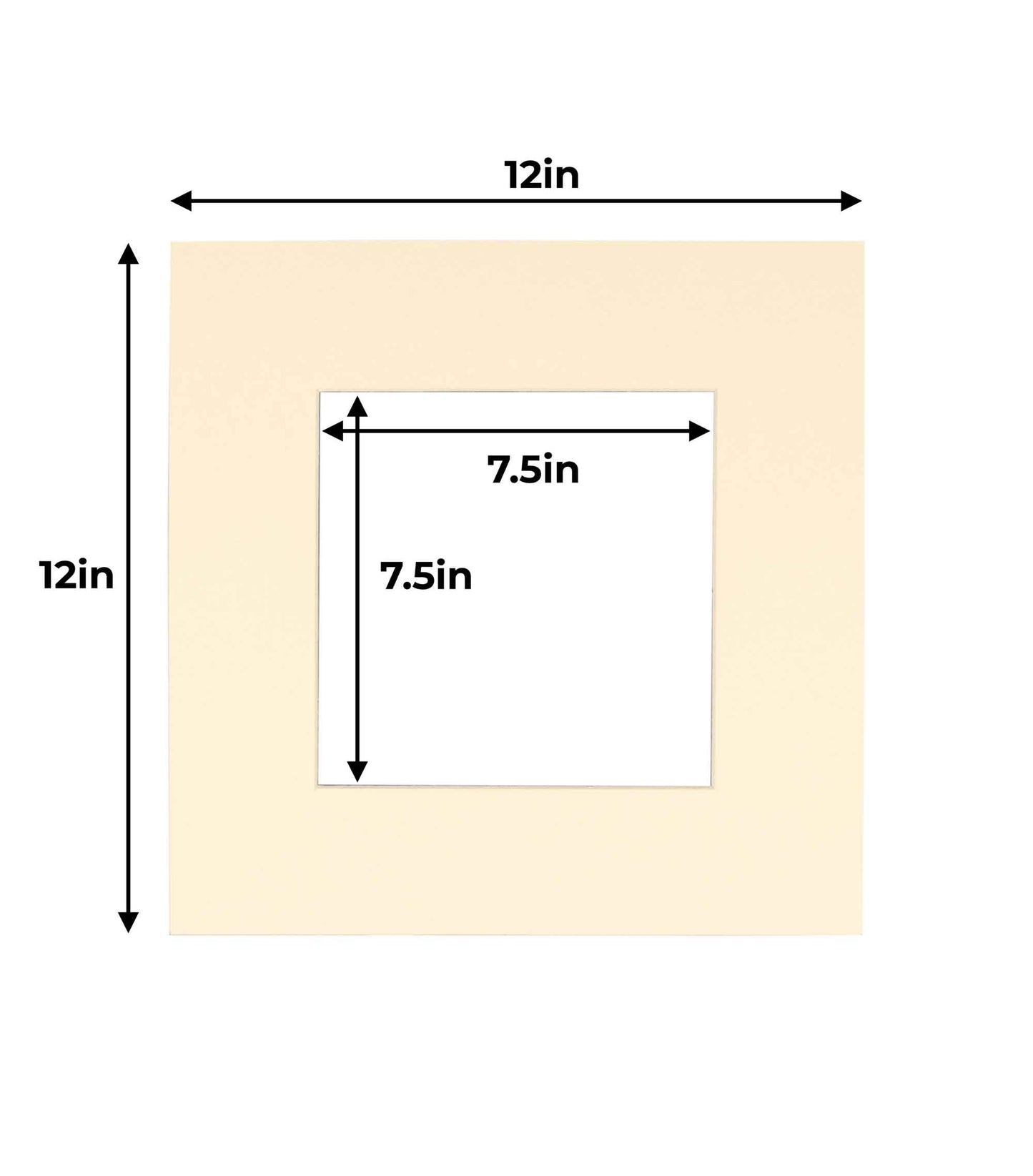 Cream Precut Acid-Free Matboard Set with Clear Bag & Backing