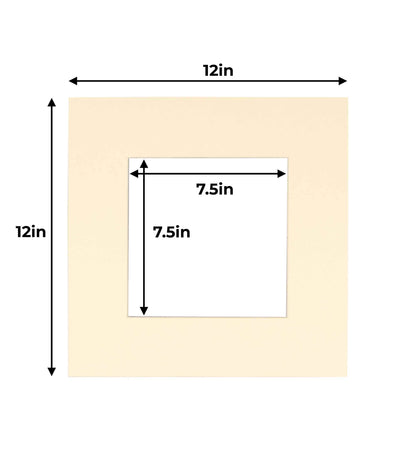 Cream Precut Acid-Free Matboard Set with Clear Bag & Backing