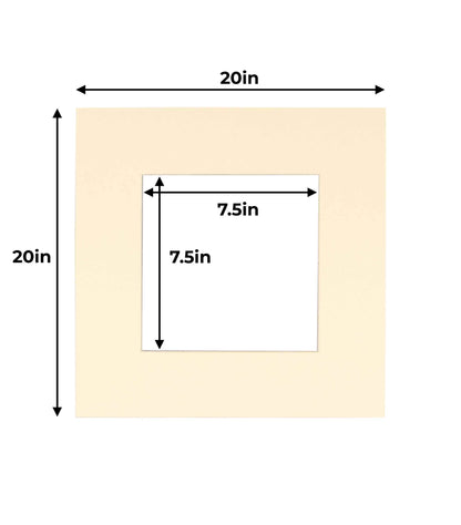 Pack of 25 Cream Precut Acid-Free Matboards